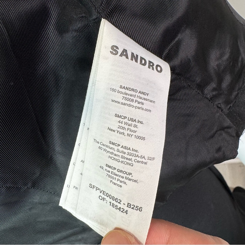Sandro Pinstriped Twill and Satin Vest 40 - Picture 10 of 10